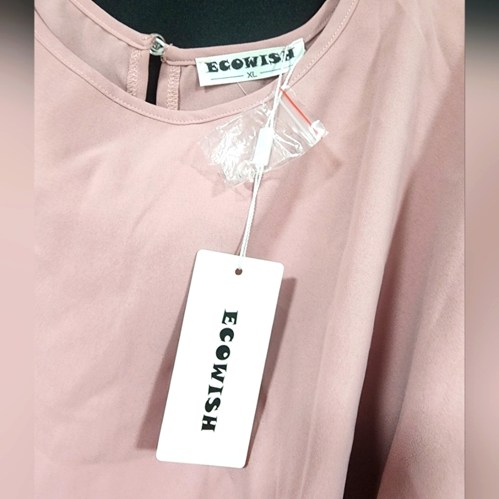 Pink Women's Dressy Crop Top - Picture 2 of 6